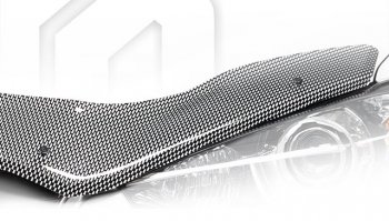 Дефлектор капота CA-Plastiс Toyota Fortuner  AN50/AN60 (2011-2015) 2-ой рестайлинг (Шелкография карбон-серебро)