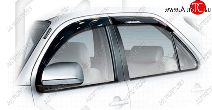 2 299 р. Дефлектора окон CA-Plastic Toyota Fortuner AN50/AN60 2-ой рестайлинг (2011-2015) (Classic полупрозрачный, Без хром.молдинга)  с доставкой в г. Пермь