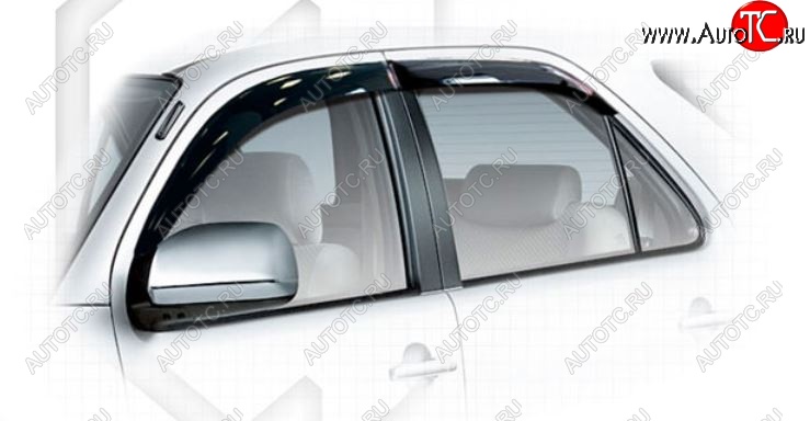 2 159 р. Дефлектора окон CA-Plastiс  Toyota Fortuner  AN50/AN60 (2004-2008) дорестайлинг (Classic полупрозрачный, Без хром.молдинга)  с доставкой в г. Пермь