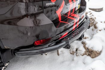 48 999 р. Бампер силовой задний РИФ Toyota Fortuner AN160 дорестайлинг (2015-2020) (С квадратом под фаркоп)  с доставкой в г. Пермь. Увеличить фотографию 6