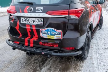 48 999 р. Бампер силовой задний РИФ Toyota Fortuner AN160 дорестайлинг (2015-2020) (С квадратом под фаркоп)  с доставкой в г. Пермь. Увеличить фотографию 11