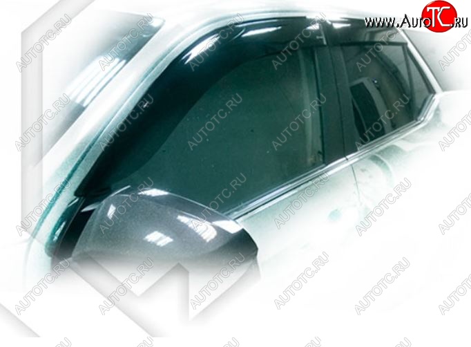 2 199 р. Дефлектора окон CA-Plastic Toyota Fortuner AN160 дорестайлинг (2015-2020) (Classic полупрозрачный, Без хром.молдинга)  с доставкой в г. Пермь