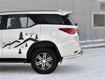 18 949 р. Защита заднего бампера (Ø63 мм, нержавейка) SLITKOFF  Toyota Fortuner  AN160 (2020-2025) рестайлинг  с доставкой в г. Пермь. Увеличить фотографию 4