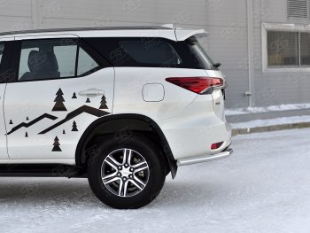 17 949 р. Защита заднего бампера (Ø63 мм уголки, нержавейка) SLITKOFF  Toyota Fortuner  AN160 (2020-2025) рестайлинг  с доставкой в г. Пермь. Увеличить фотографию 3