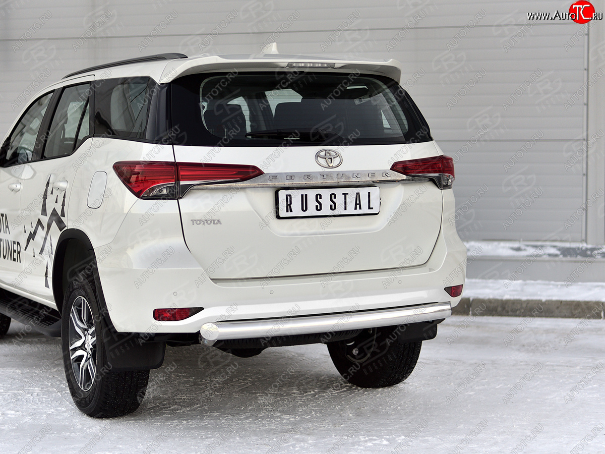 17 999 р. Защита заднего бампера SLITKOFF d76 дуга  Toyota Fortuner  AN160 (2020-2025) рестайлинг  с доставкой в г. Пермь
