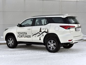 17 999 р. Защита заднего бампера SLITKOFF d76 дуга  Toyota Fortuner  AN160 (2020-2025) рестайлинг  с доставкой в г. Пермь. Увеличить фотографию 3