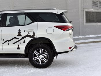 17 999 р. Защита заднего бампера SLITKOFF d76 дуга  Toyota Fortuner  AN160 (2020-2025) рестайлинг  с доставкой в г. Пермь. Увеличить фотографию 4