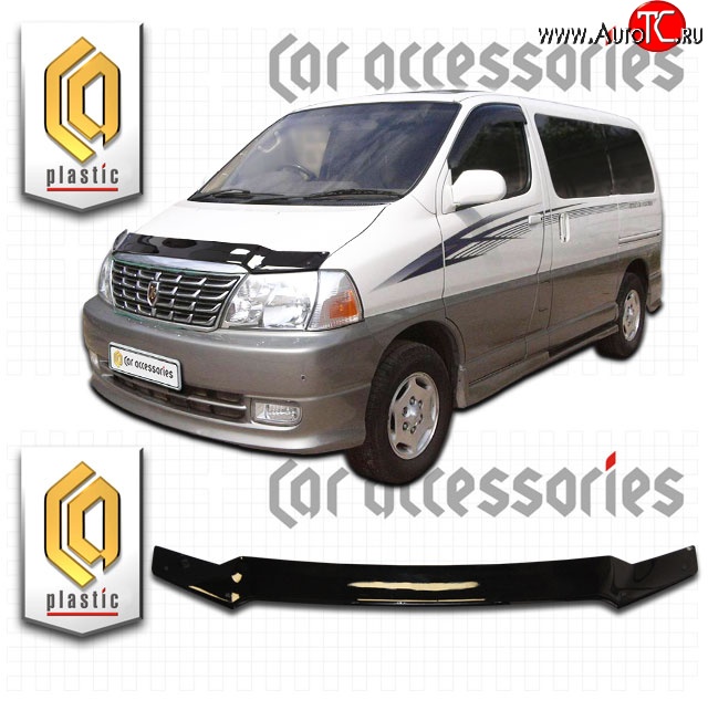 1 999 р. Дефлектор капота CA Plastic Toyota Granvia xH10 (1999-2002) 2-ой рестайлинг (Classic черный, Без надписи ) с доставкой в г. Пермь Увеличить фотографию 1 1 999 р. Дефлектор капота CA Plastic Toyota Granvia xH10 (1999-2002) 2-ой рестайлинг (Classic черный, Без надписи ) с доставкой в г. Пермь