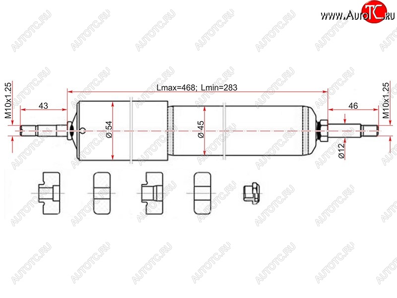 2 859 р. Амортизатор задний SAT (4WD)  Toyota Hiace  H100 (1993-2004) минивэн 1-ый рестайлинг (Япония), минивэн (Япония)  2-ой рестайлинг (LH=RH)  с доставкой в г. Пермь