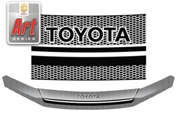 Дефлектор капота CA-Plastiс Toyota Highlander  XU40 (2010-2013) рестайлинг (Серия Art белая)