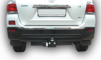 Фаркоп Лидер Плюс (съемный шар тип F) Toyota Highlander  XU40 (2010-2013) рестайлинг