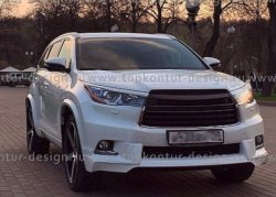 5 399 р. Решётка радиатора TopKontur Design Toyota Highlander XU50 дорестайлинг (2013-2017)  с доставкой в г. Пермь. Увеличить фотографию 2