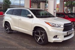5 399 р. Решётка радиатора TopKontur Design Toyota Highlander XU50 дорестайлинг (2013-2017)  с доставкой в г. Пермь. Увеличить фотографию 4