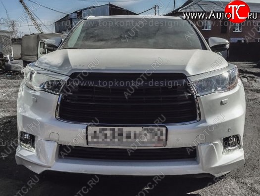 5 399 р. Решётка радиатора TopKontur Design Toyota Highlander XU50 дорестайлинг (2013-2017)  с доставкой в г. Пермь