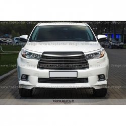 2 199 р. Реснички на фары TopKontur Design Toyota Highlander XU50 дорестайлинг (2013-2017) (Неокрашенные)  с доставкой в г. Пермь. Увеличить фотографию 2