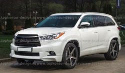 2 199 р. Реснички на фары TopKontur Design Toyota Highlander XU50 дорестайлинг (2013-2017) (Неокрашенные)  с доставкой в г. Пермь. Увеличить фотографию 3