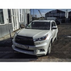 2 199 р. Реснички на фары TopKontur Design Toyota Highlander XU50 дорестайлинг (2013-2017) (Неокрашенные)  с доставкой в г. Пермь. Увеличить фотографию 5