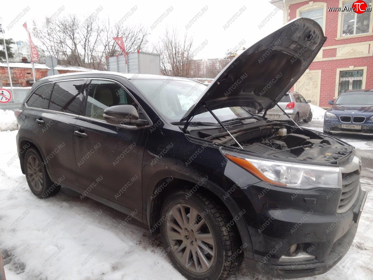 2 499 р. Упоры капота Russtal Toyota Highlander XU50 дорестайлинг (2013-2017)  с доставкой в г. Пермь