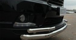 21 999 р. Защита переднего бампера (2 трубыØ63 и 42 мм, нержавейка) SLITKOFF  Toyota Highlander  XU50 (2013-2017) дорестайлинг  с доставкой в г. Пермь. Увеличить фотографию 4