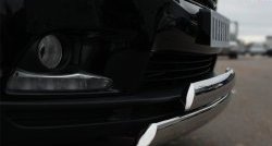 16 499 р. Защита переднего бампера (2 трубыØ75х42 мм, нержавейка) Russtal Toyota Highlander XU50 дорестайлинг (2013-2017)  с доставкой в г. Пермь. Увеличить фотографию 4
