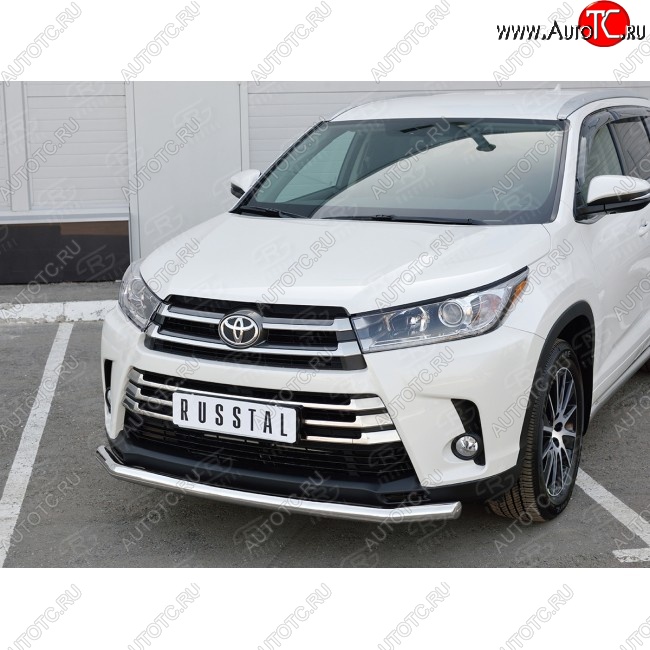 17 999 р. Одинарная защита переднего бампера диаметром 63 мм SLITKOFF  Toyota Highlander  XU50 (2013-2017) дорестайлинг  с доставкой в г. Пермь