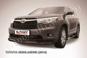 защита переднего бампера Slitkoff Toyota Highlander  XU50 (2013-2017) дорестайлинг