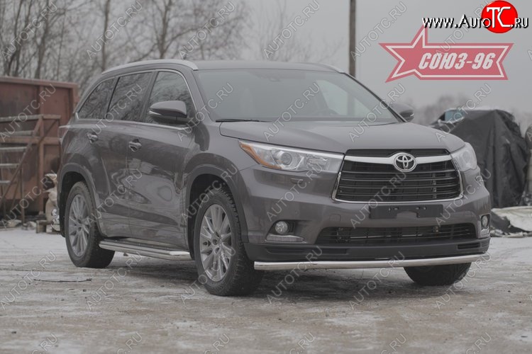 14 489 р. Защита переднего бампера одинарная Souz-96 (d60) Toyota Highlander XU50 дорестайлинг (2013-2017)  с доставкой в г. Пермь