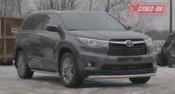 Защита переднего бампера одинарная Souz-96 (d76) Toyota Highlander  XU50 (2013-2017) дорестайлинг