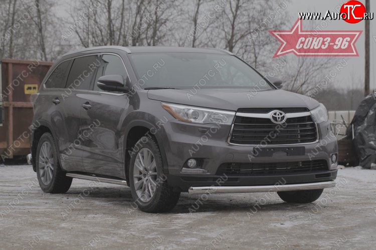 17 009 р. Защита переднего бампера одинарная Souz-96 (d76)  Toyota Highlander  XU50 (2013-2017) дорестайлинг  с доставкой в г. Пермь