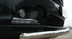 16 999 р. Одинарная защита переднего бампера диаметром 63 мм SLITKOFF  Toyota Highlander  XU50 (2013-2017) дорестайлинг  с доставкой в г. Пермь. Увеличить фотографию 4