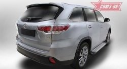 9 089 р. Пороги из алюминиевого профиля Souz-96 Toyota Highlander XU50 дорестайлинг (2013-2017)  с доставкой в г. Пермь. Увеличить фотографию 2