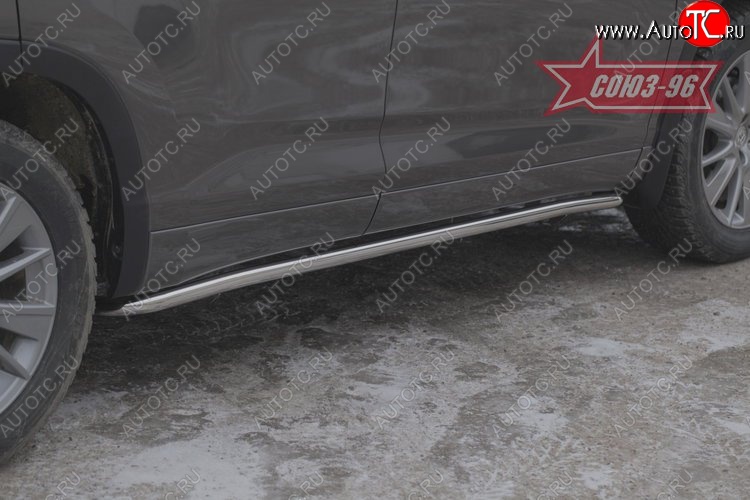 13 679 р. Защита порогов Souz-96 (d42) Toyota Highlander XU50 дорестайлинг (2013-2017)  с доставкой в г. Пермь
