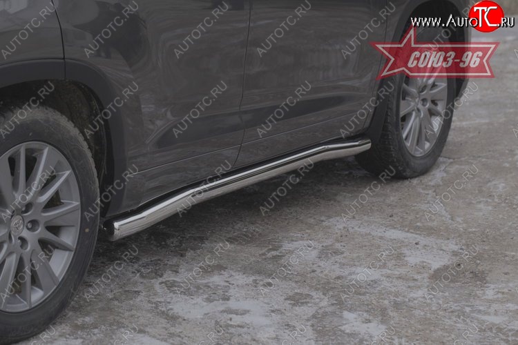 16 694 р. Защита порогов Souz-96 (d76) Toyota Highlander XU50 дорестайлинг (2013-2017)  с доставкой в г. Пермь