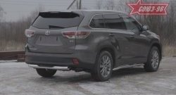Защита заднего бампера с проступью Souz-96 (d76) Toyota Highlander XU50 дорестайлинг (2013-2017)