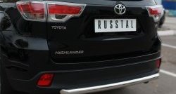 16 249 р. Защита заднего бампера (Ø63 мм, нержавейка) SLITKOFF  Toyota Highlander  XU50 (2013-2017) дорестайлинг  с доставкой в г. Пермь. Увеличить фотографию 3