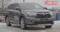 Защита переднего бампера двойная Souz-96 (d60/42). Toyota Highlander  XU50 (2013-2017) дорестайлинг