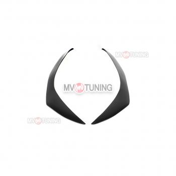 2 599 р. Реснички на фары MV-Tuning Toyota Highlander XU50 дорестайлинг (2013-2017) (Неокрашенные)  с доставкой в г. Пермь. Увеличить фотографию 2