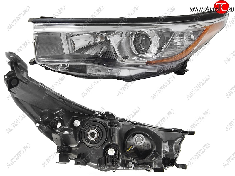 9 849 р. Левая фара SAT Toyota Highlander XU50 дорестайлинг (2013-2017)  с доставкой в г. Пермь