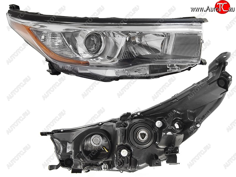 9 849 р. Правая фара SAT Toyota Highlander XU50 дорестайлинг (2013-2017)  с доставкой в г. Пермь