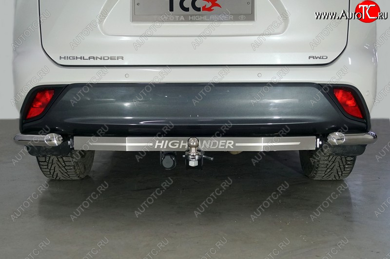 20 499 р. Фаркоп (тягово-сцепное устройство) TCC надпись Highlander  Toyota Highlander  XU70 (2020-2025) (Оцинкованный, шар E - оцинкованный)  с доставкой в г. Пермь