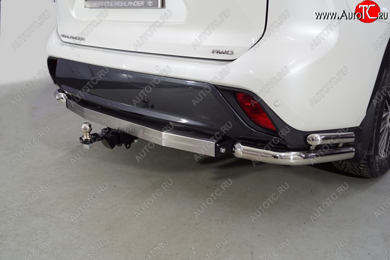 23 799 р. Фаркоп (тягово-сцепное устройство) TCC  Toyota Highlander  XU70 (2020-2025) (оцинкованный, шар Е нержавейка, надпись Highlander)  с доставкой в г. Пермь
