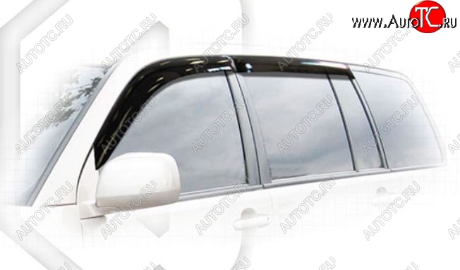 2 079 р. Дефлектора окон CA-Plastic Toyota Highlander XU20 рестайлинг (2003-2007) (Classic полупрозрачный, Без хром.молдинга, Крепление только на скотч)  с доставкой в г. Пермь