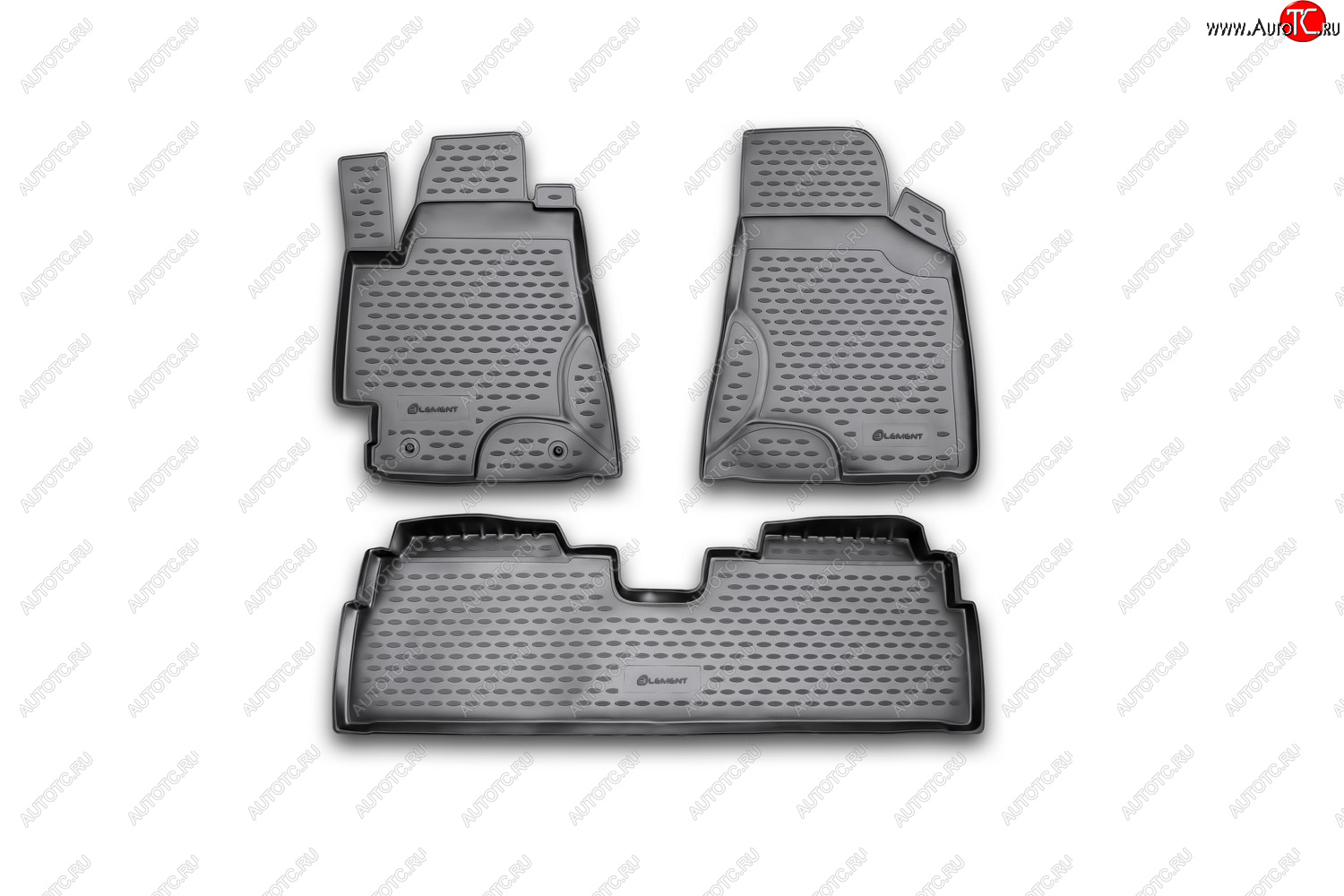 4 699 р. Коврики в салон Element 3 шт. (полиуретан)  Toyota Highlander  XU20 - Kluger  XU20 (Цвет: черный)  с доставкой в г. Пермь