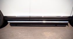 77 999 р. Защита порогов из круглой трубы диаметром 76 мм (рестайлинг) Russtal Toyota Highlander XU40 рестайлинг (2010-2013) (Защита порогов с со скосами на торцах (вариант 1))  с доставкой в г. Пермь. Увеличить фотографию 2