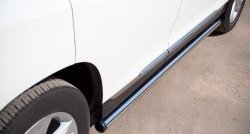 77 999 р. Защита порогов из круглой трубы диаметром 76 мм (рестайлинг) Russtal Toyota Highlander XU40 рестайлинг (2010-2013) (Защита порогов с со скосами на торцах (вариант 1))  с доставкой в г. Пермь. Увеличить фотографию 5