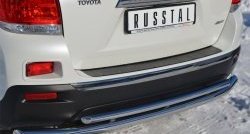 17 899 р. Защита заднего бампера (Ø63 и 42 мм, нержавейка) SLITKOFF  Toyota Highlander  XU40 (2010-2013) рестайлинг  с доставкой в г. Пермь. Увеличить фотографию 2