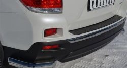 11 299 р. Защита заднего бампера (Ø76 мм уголки, нержавейка) SLITKOFF  Toyota Highlander  XU40 (2010-2013) рестайлинг  с доставкой в г. Пермь. Увеличить фотографию 2