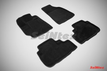 Комплект 3D ковриков в салон (ворсовые / чёрные) Seintex Toyota Highlander  XU40 (2007-2013) дорестайлинг, рестайлинг