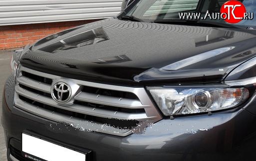 3 299 р. Дефлектор капота NovLine Toyota Highlander XU40 рестайлинг (2010-2013)  с доставкой в г. Пермь