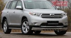 Защита переднего бампера двойная Souz-96 (d60/60) Toyota Highlander  XU40 (2010-2013) рестайлинг